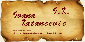 Ivana Katančević vizit kartica
